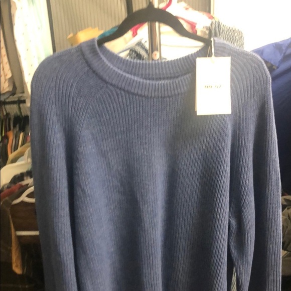 NNO7 Blue Crewneck Sweater with Classic Fit - Picture 5 of 5